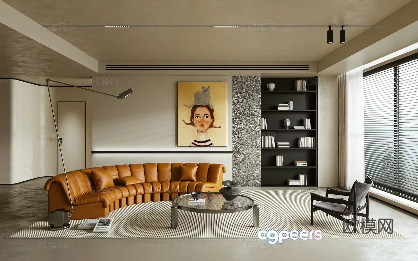 Modern living room 3d model