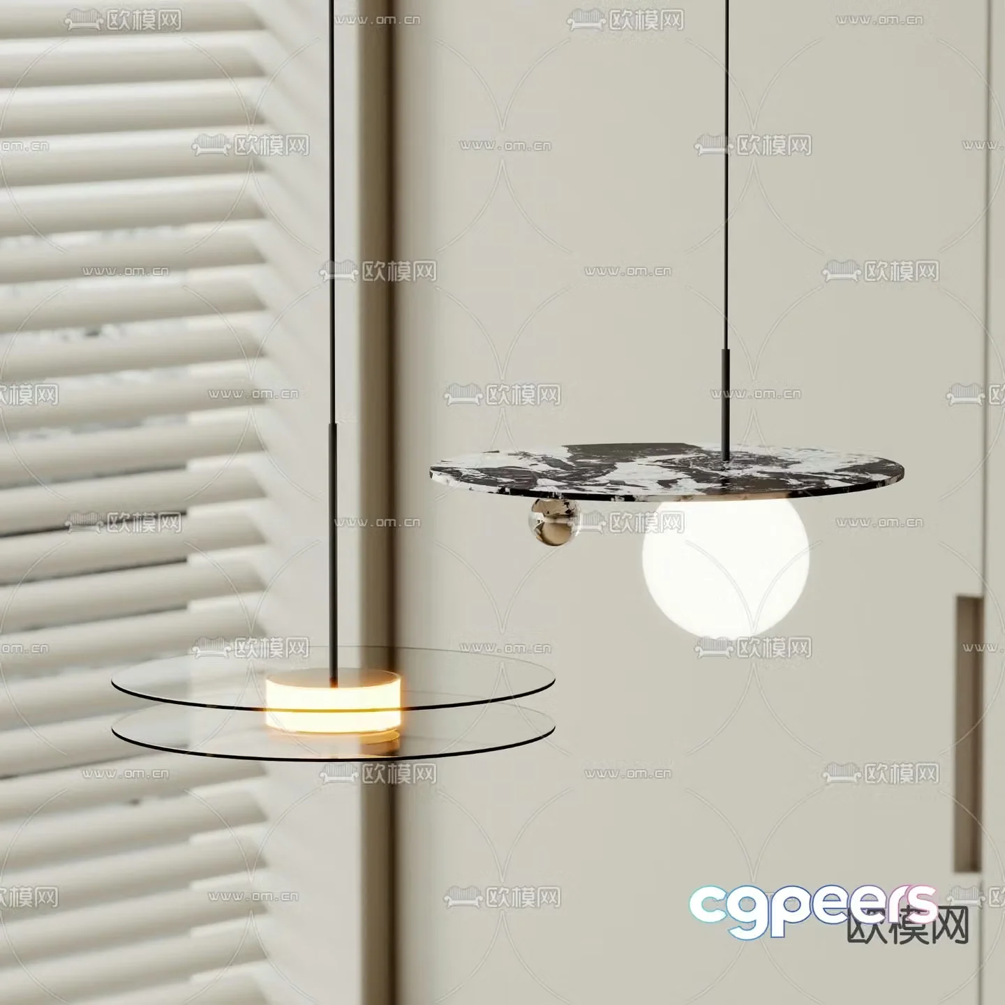 UFO chandelier restaurant chandelier 3d model