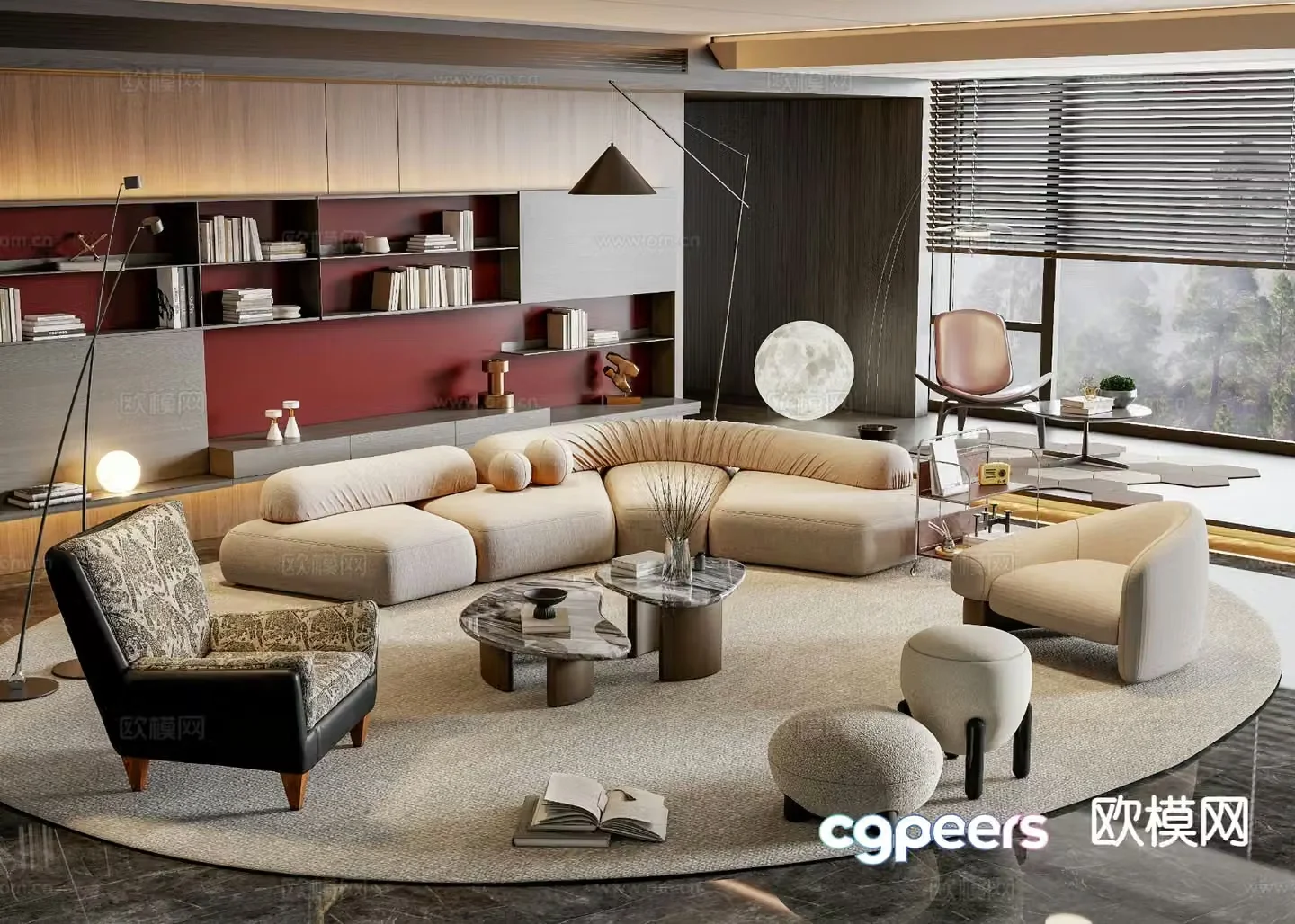 Modern modular sofa 3d model