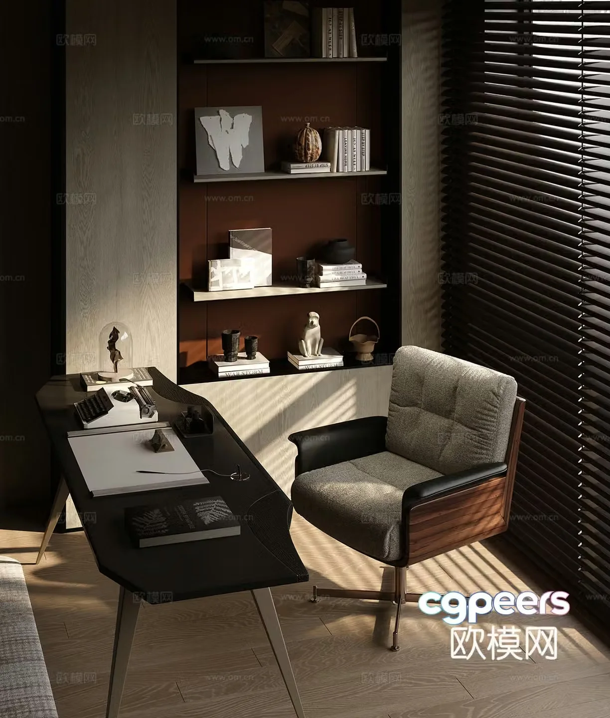 Study room 3d model