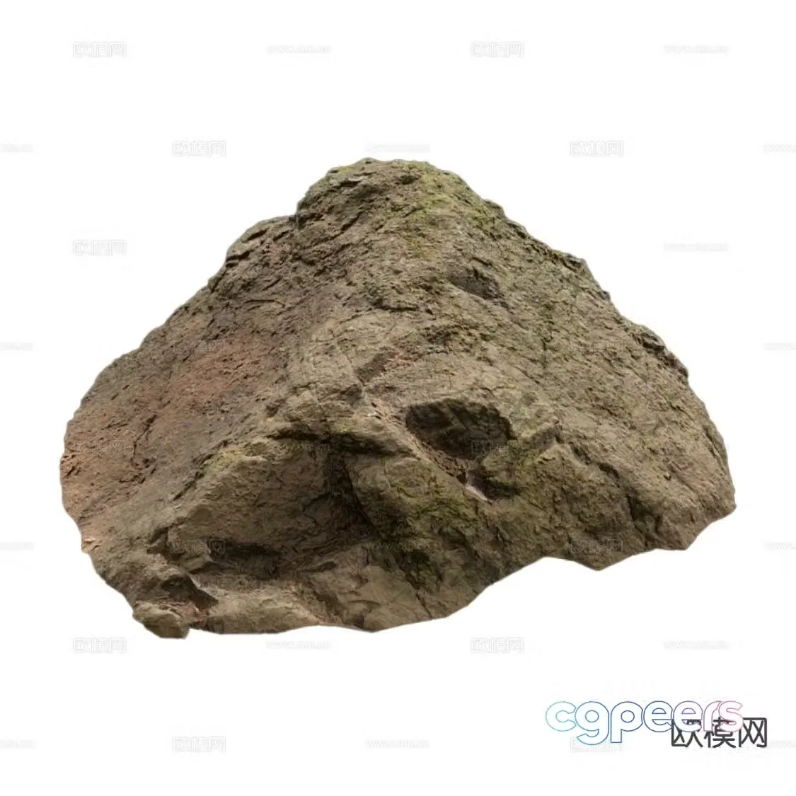 modern stone rock granite 3d model