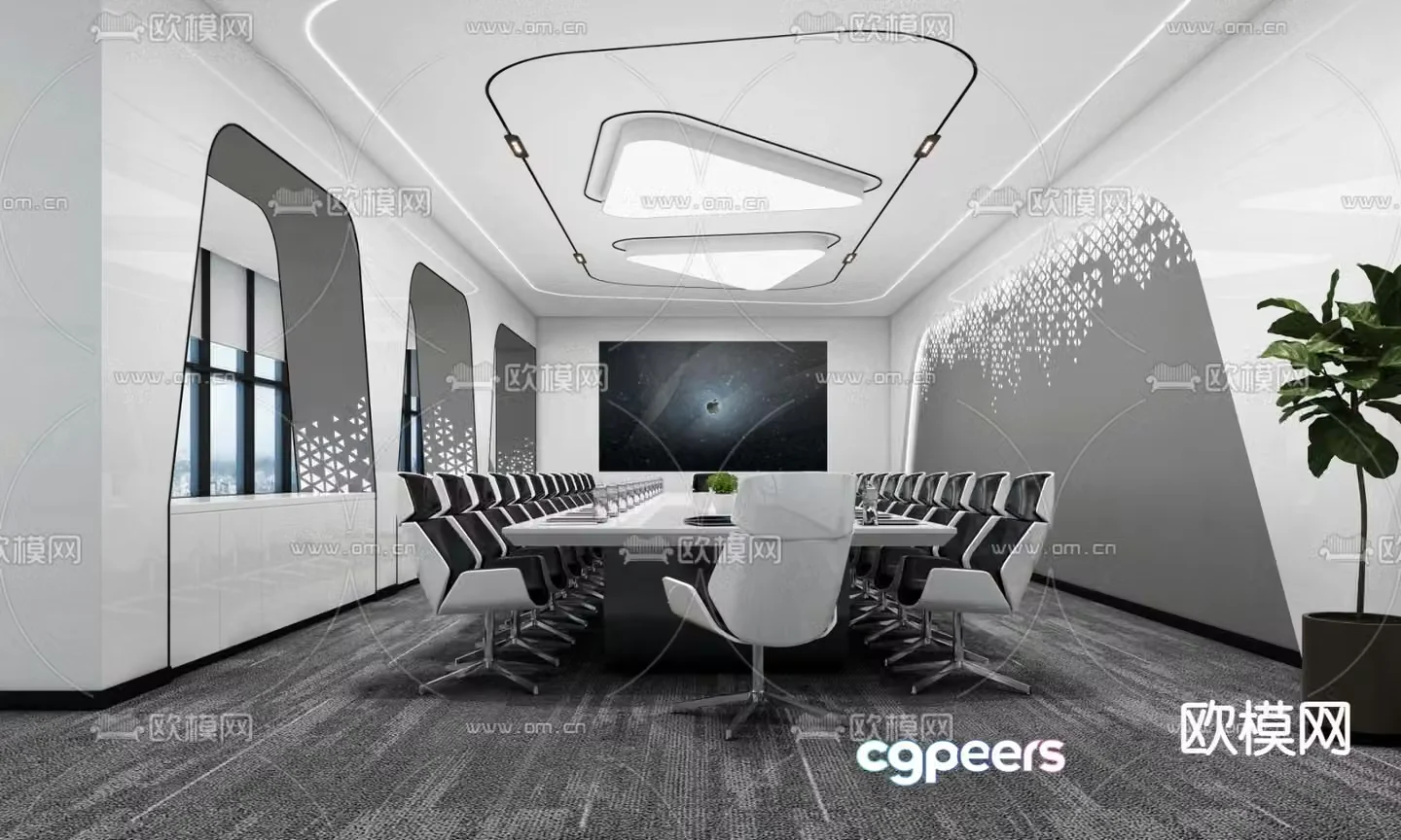 Modern conference room 3d model
