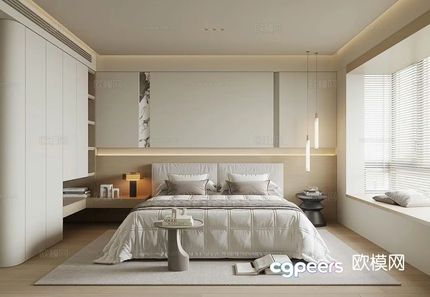 Modern home bedroom 3d model