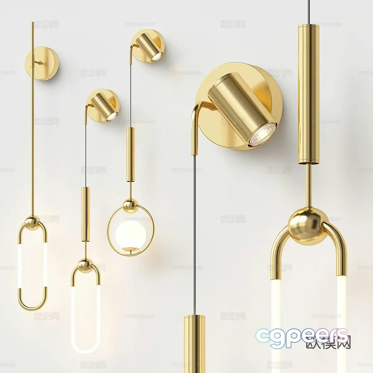 Modern light luxury FINNUR wall light 3d model