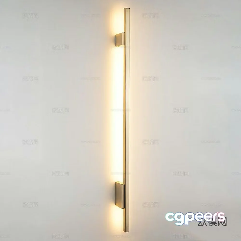 Modern minimalist wall light strip wall light 3d model
