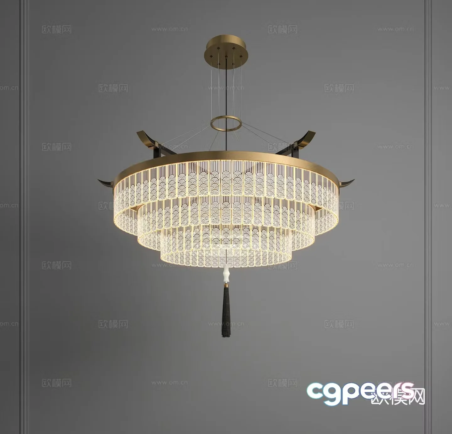 New Chinese chandeliers private room chandeliers catering chandeliers restaurant chandeliers hotel chandeliers 3D model