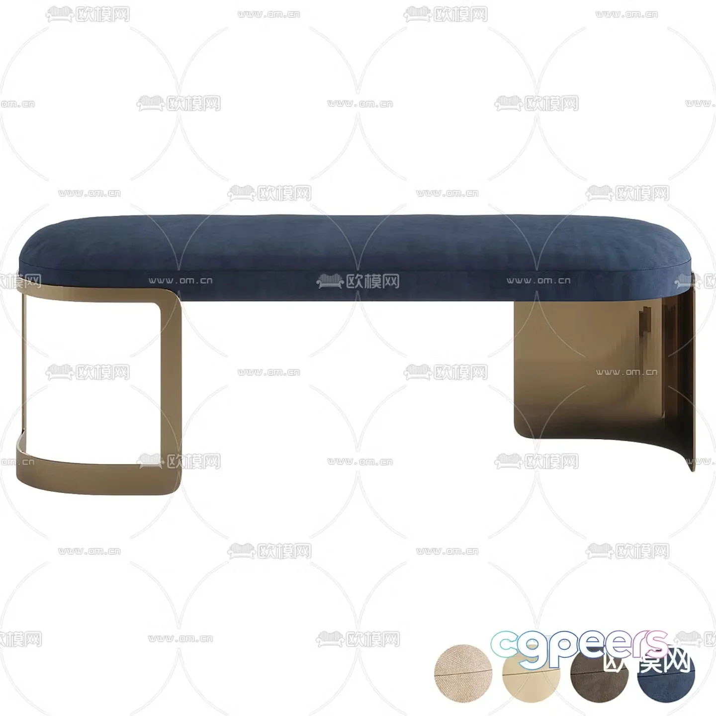 Sofa stool footrest 3d model