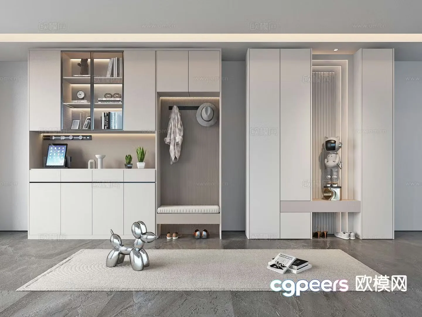 Entry shoe cabinet Entrance shoe cabinet 3D model