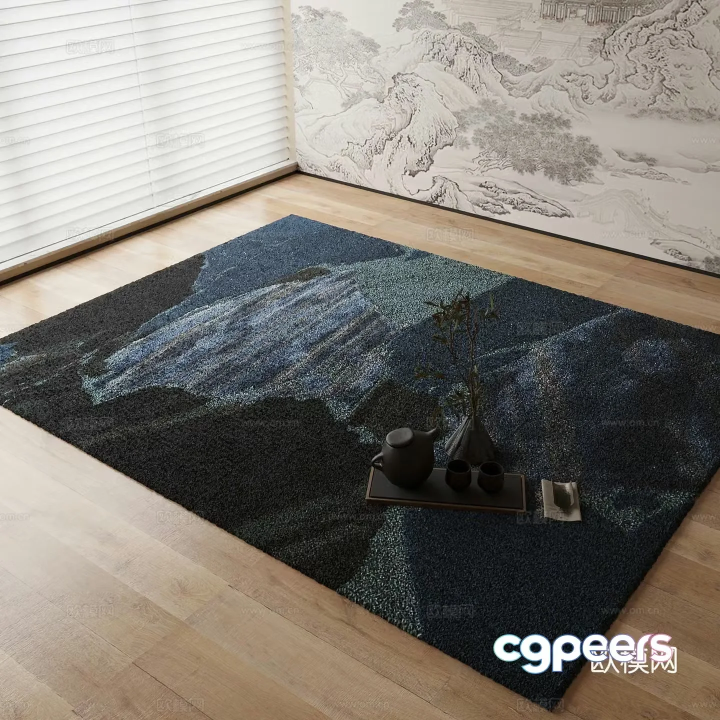 New Chinese carpet 3D model
