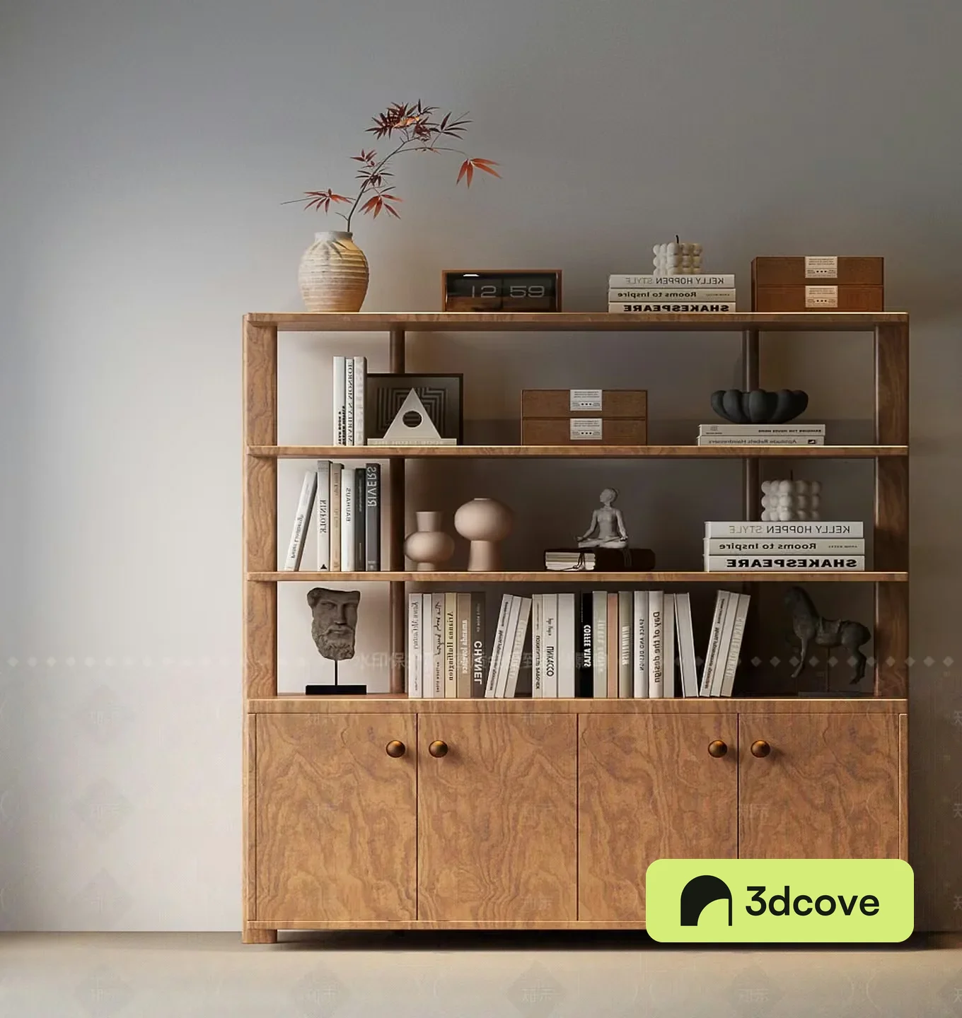Modern Wooden Bookcase
