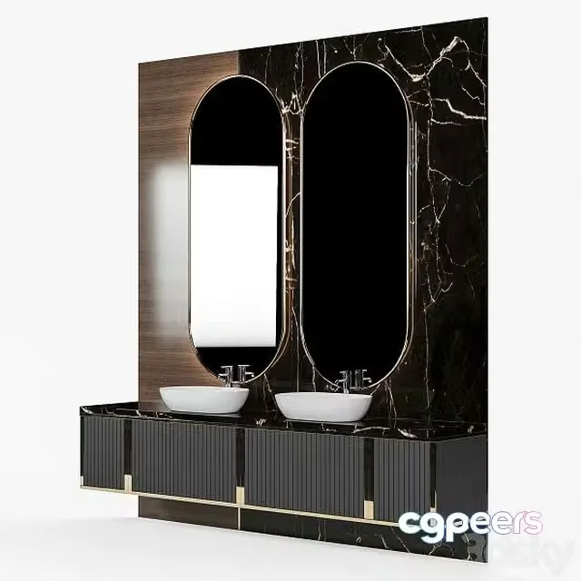 3ds Max Free – Bathroom furniture set 6
