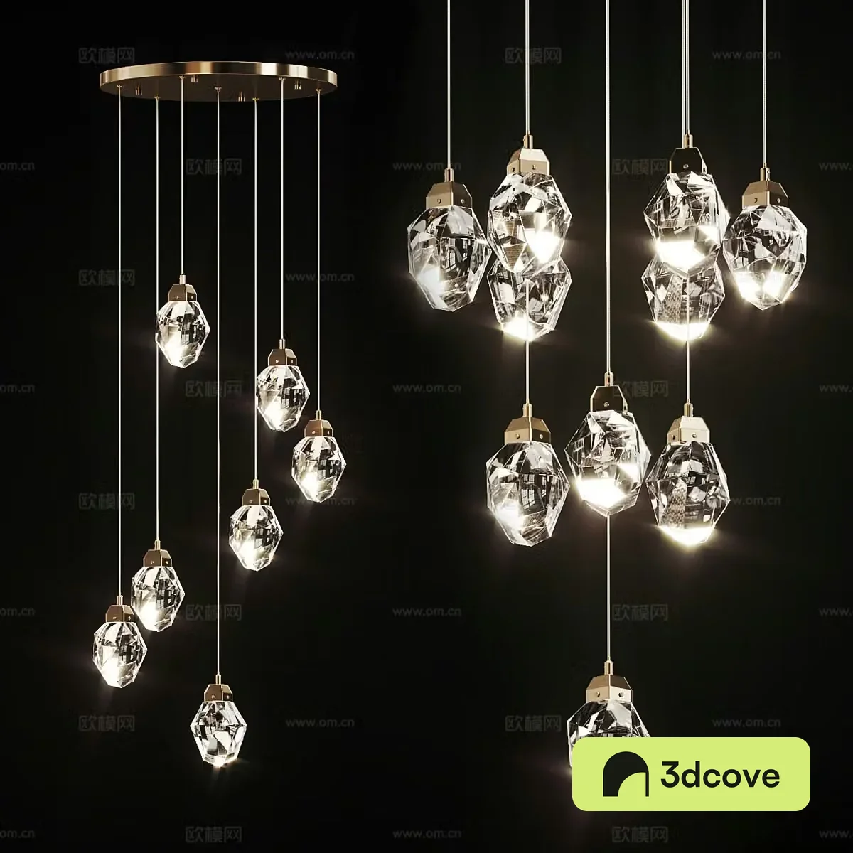 Light luxury crystal chandelier