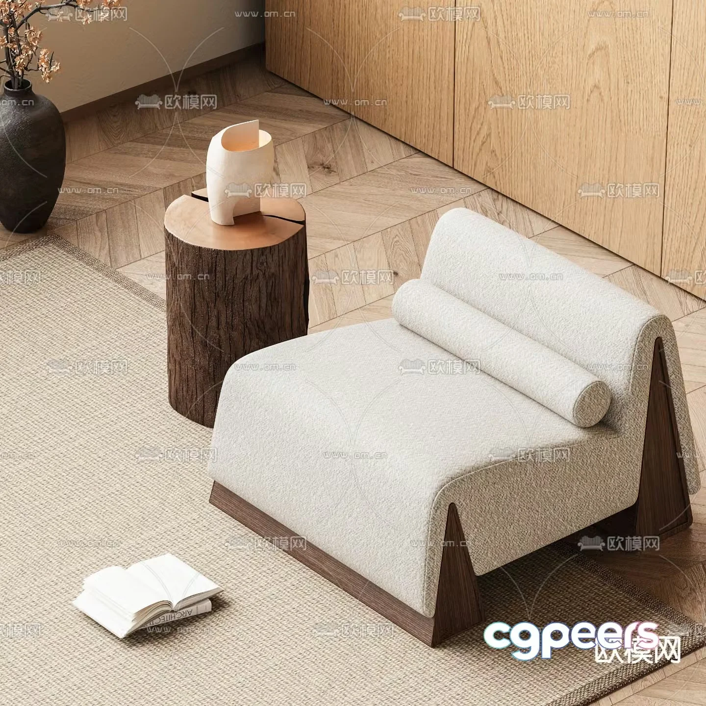 Medieval style sofa chair leisure chair 3d model