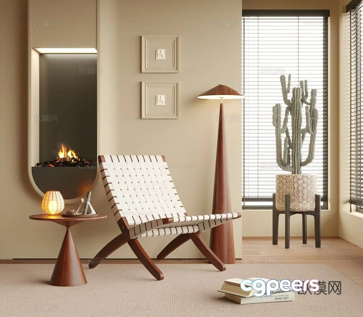 Medieval style chair leisure chair 3d model
