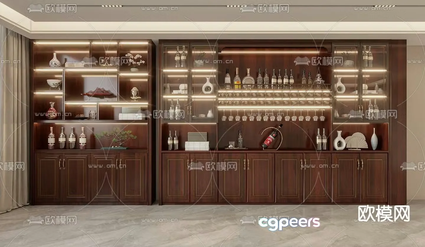 New Chinese wine cabinet 3D model