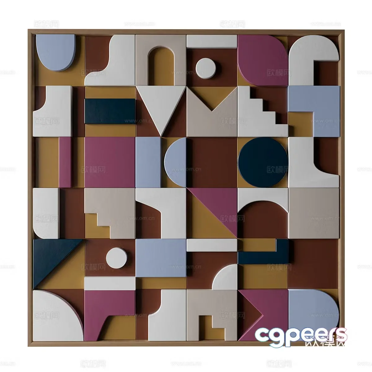Modern abstract hanging painting 3d model