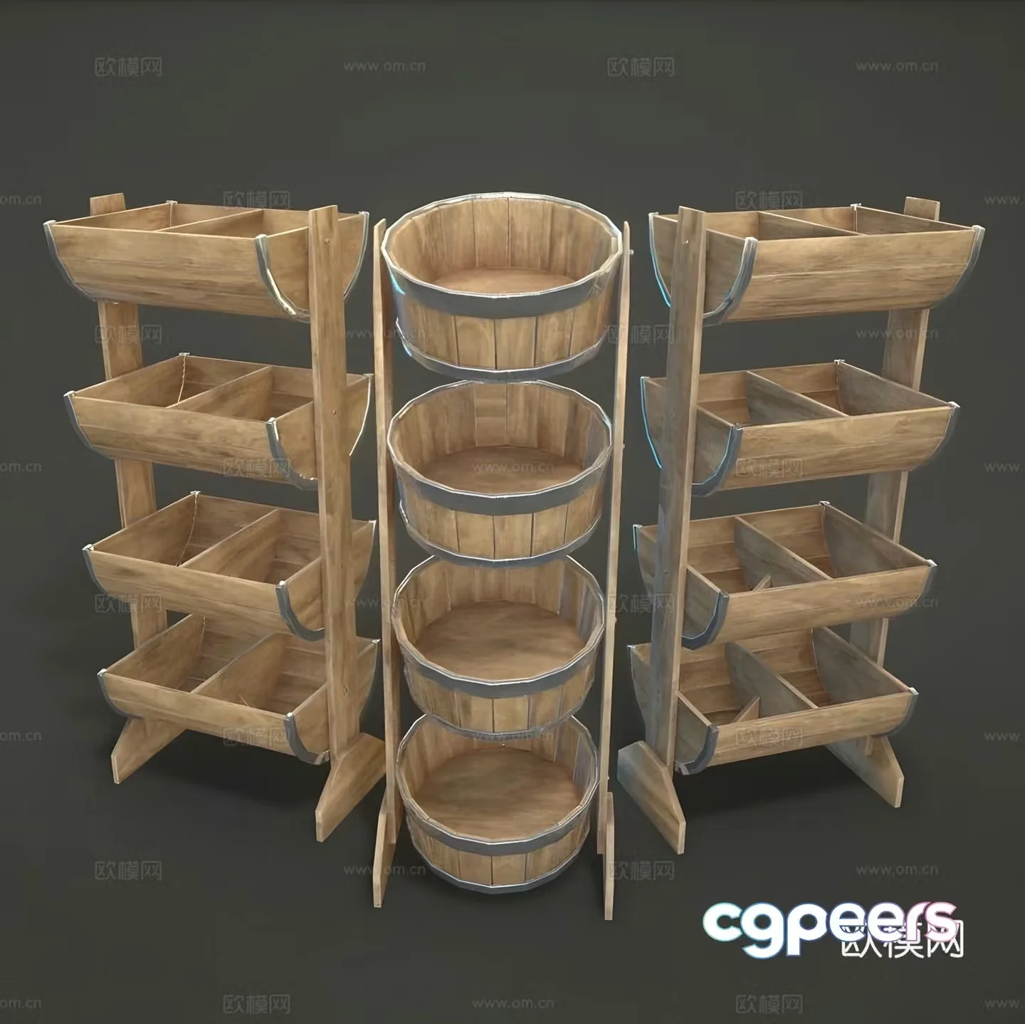 wooden barrel 3d model