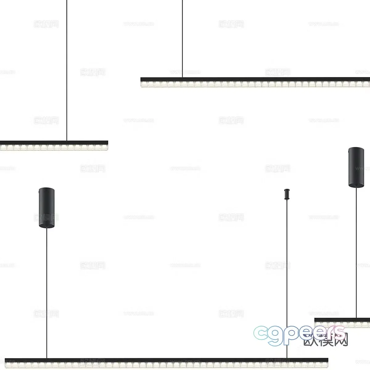 Modern minimalist chandelier restaurant chandelier 3d model