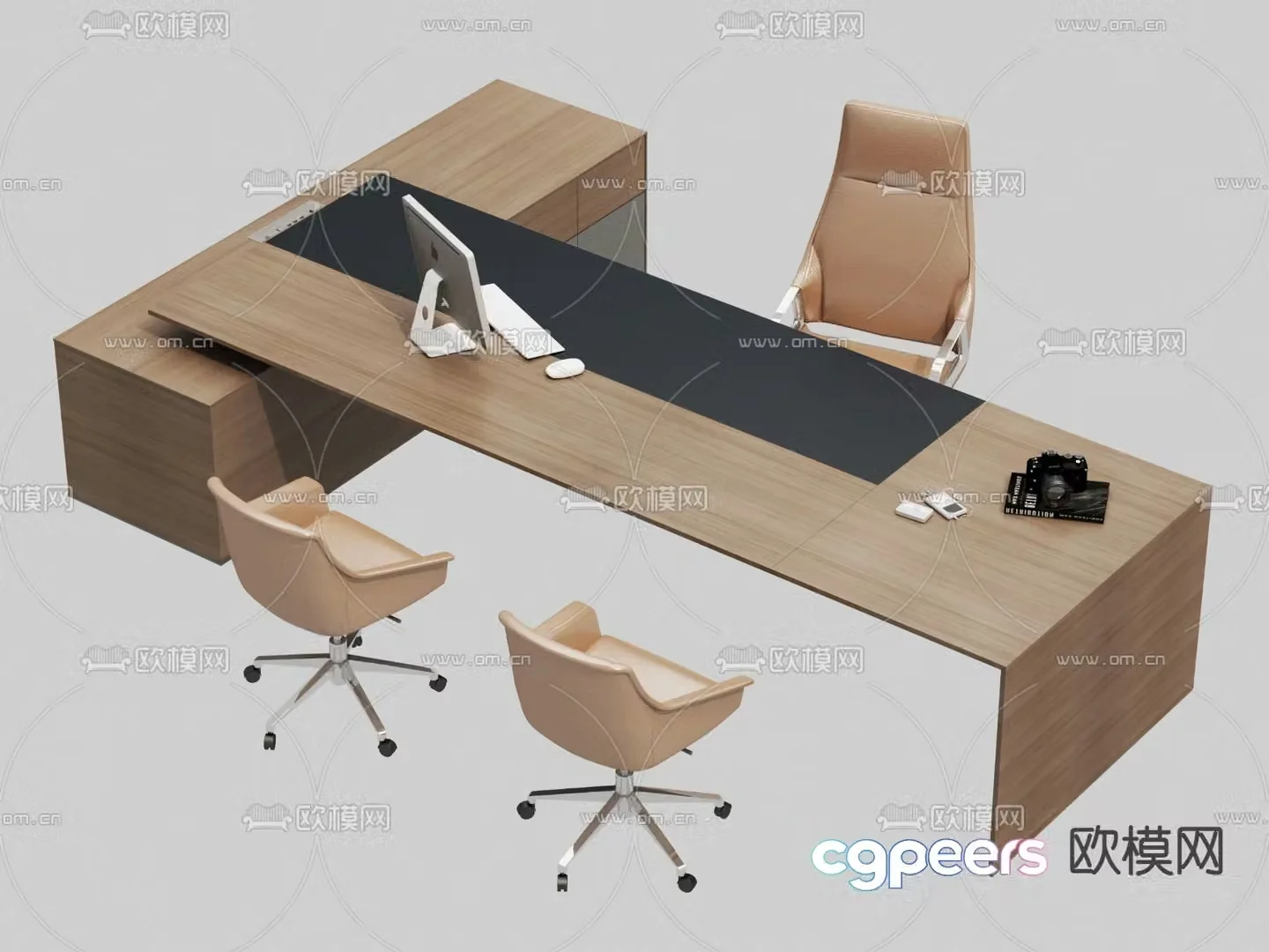 Desk desk desk boss desk 3d model