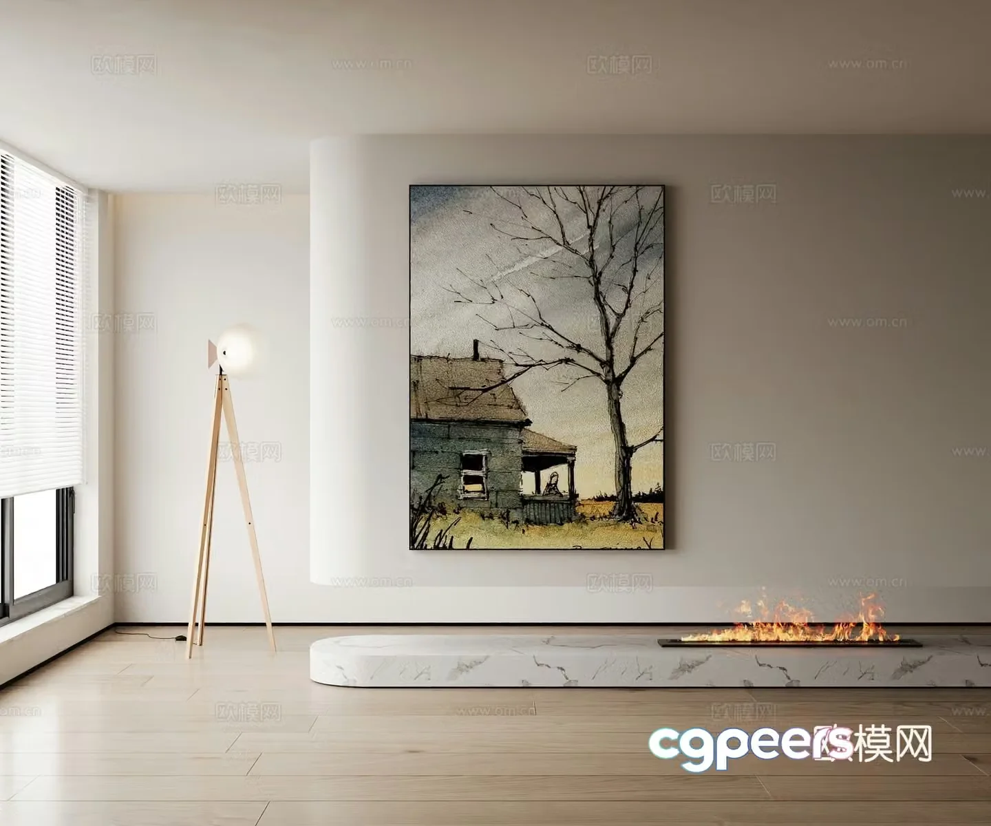 Modern decorative painting 3d model