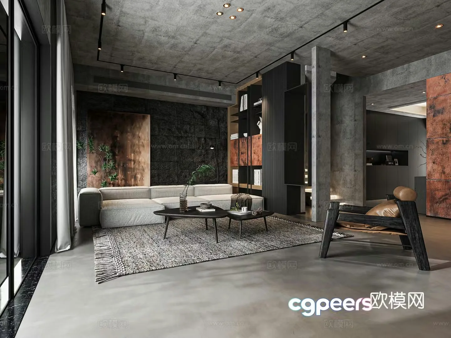 Modern living room 3d model