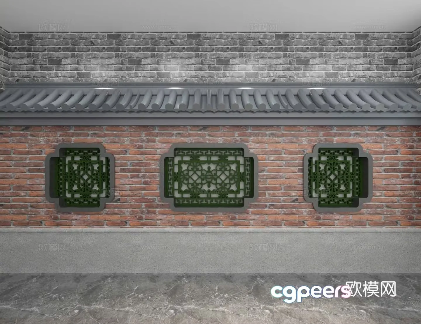 Modern background wall 3d model