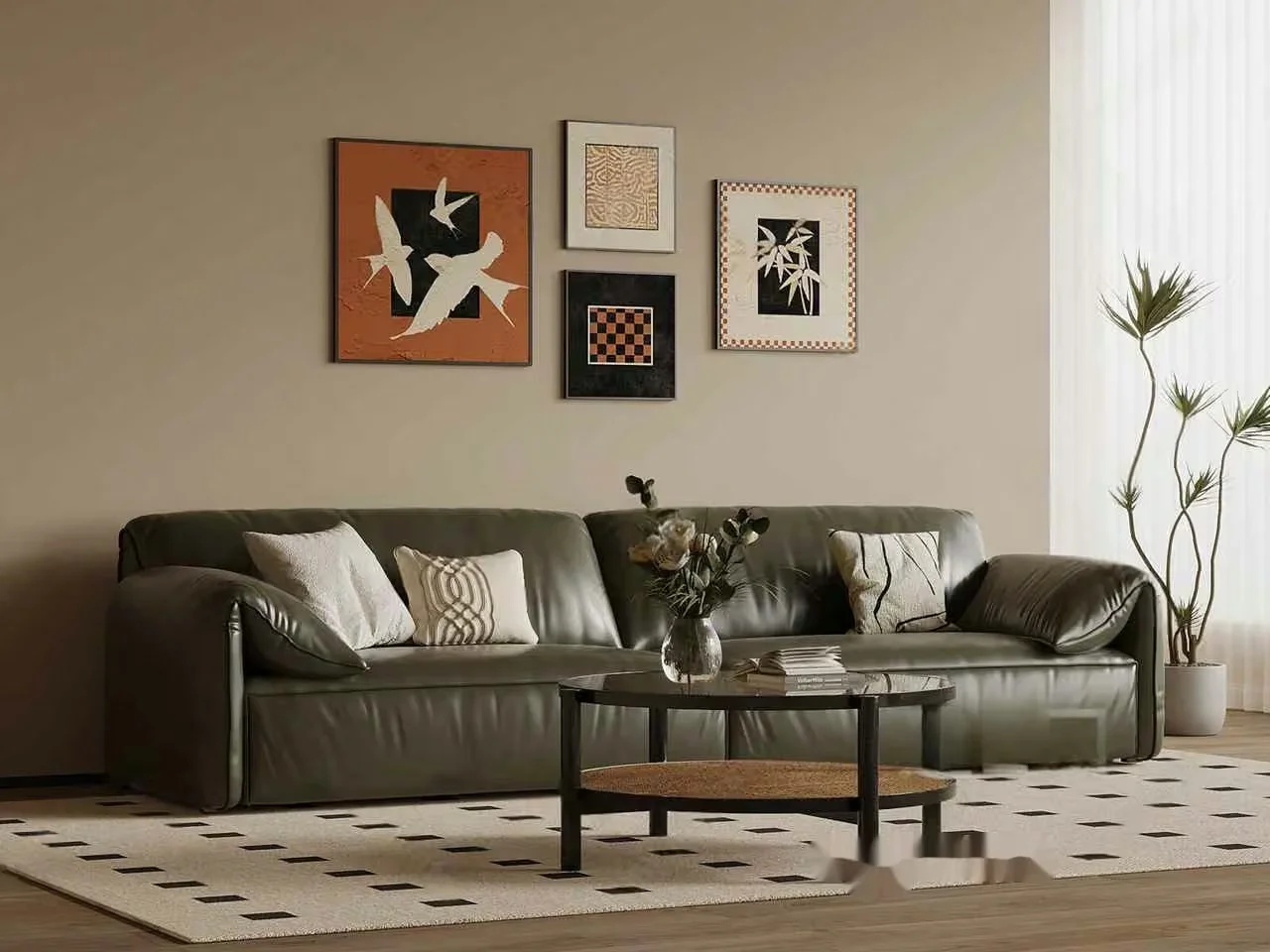 Modern Living Room 3D Model – 3415 – VRAY Render