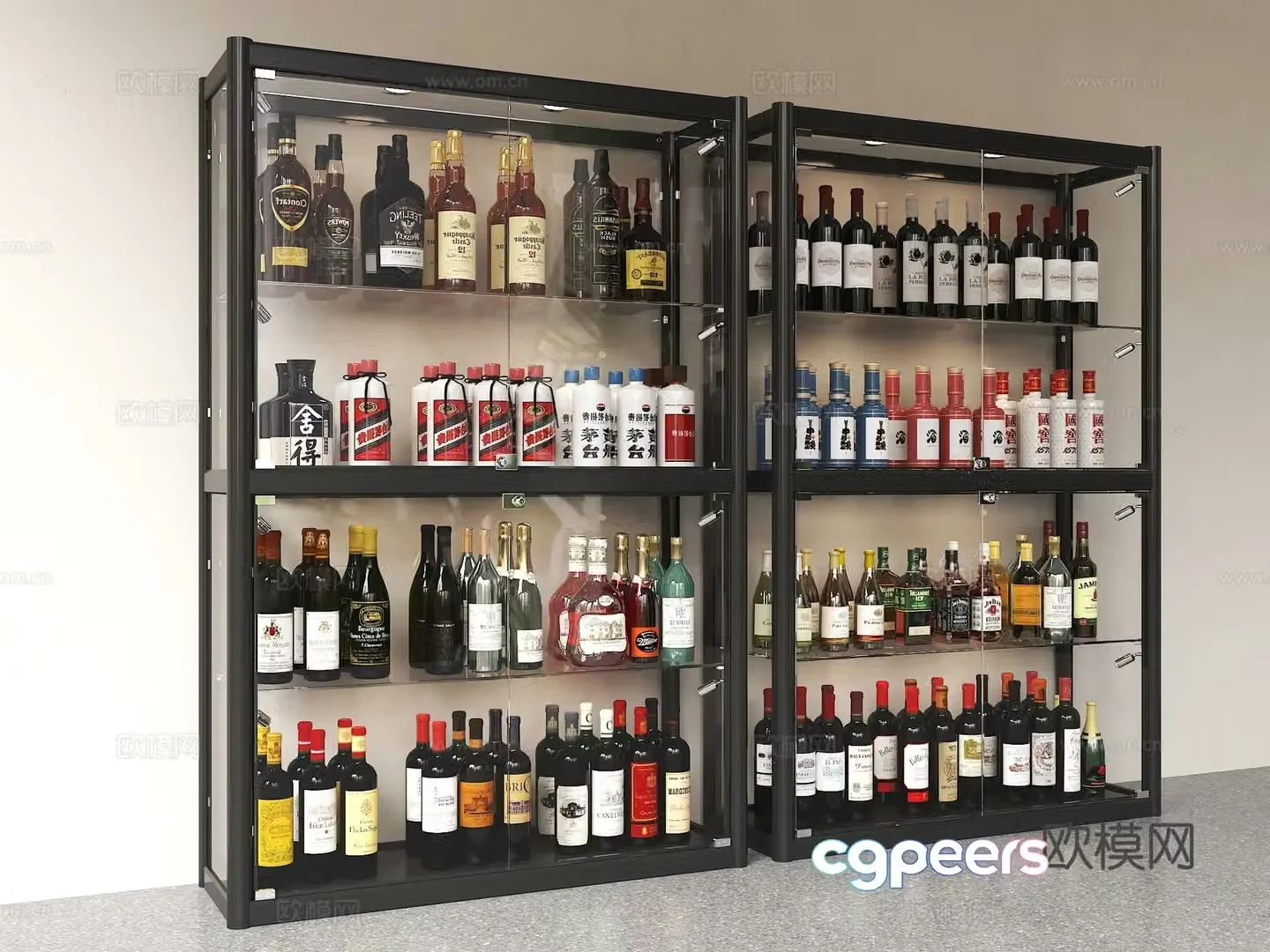 Stainless steel wine cabinet wine Kweichow Moutai liquor national wine red wine foreign wine beer 3D model