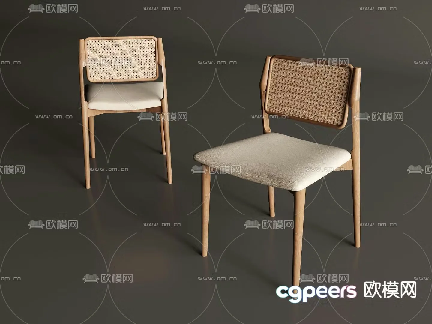 Wabi-sabi chair dining chair 3d model