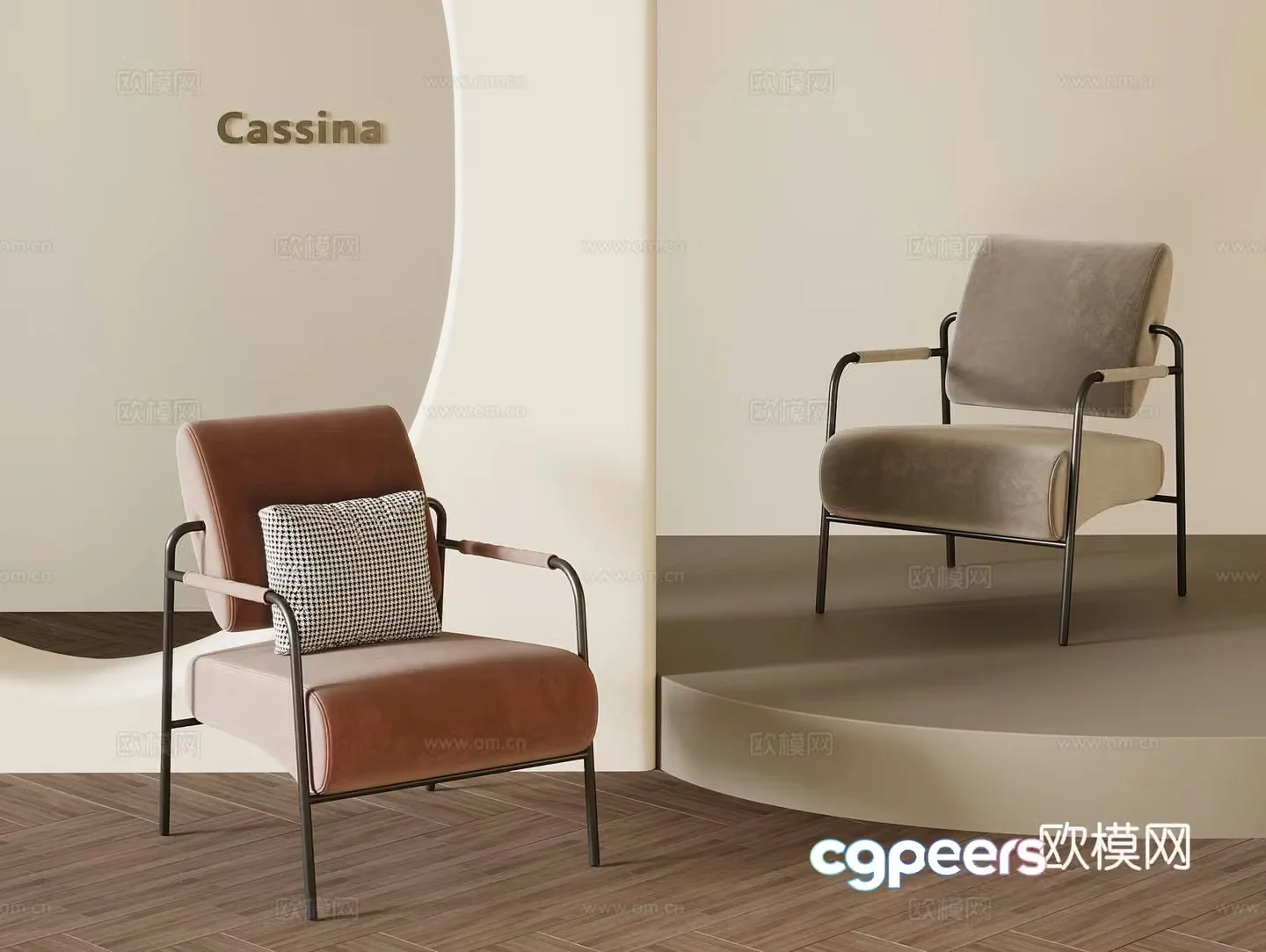Modern chair sofa chair leisure chair 3d model