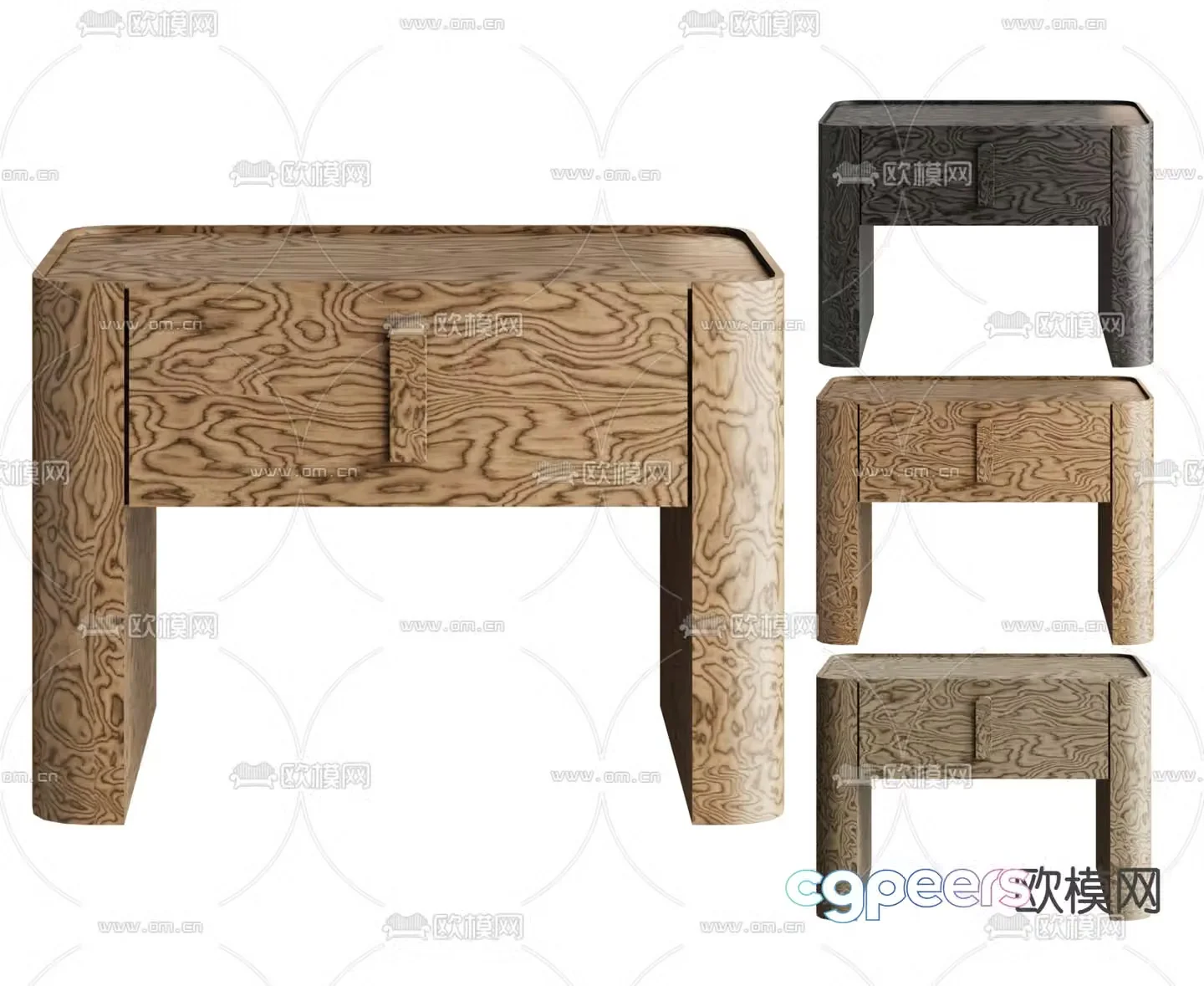 wabi-sabi bedside table 3d model