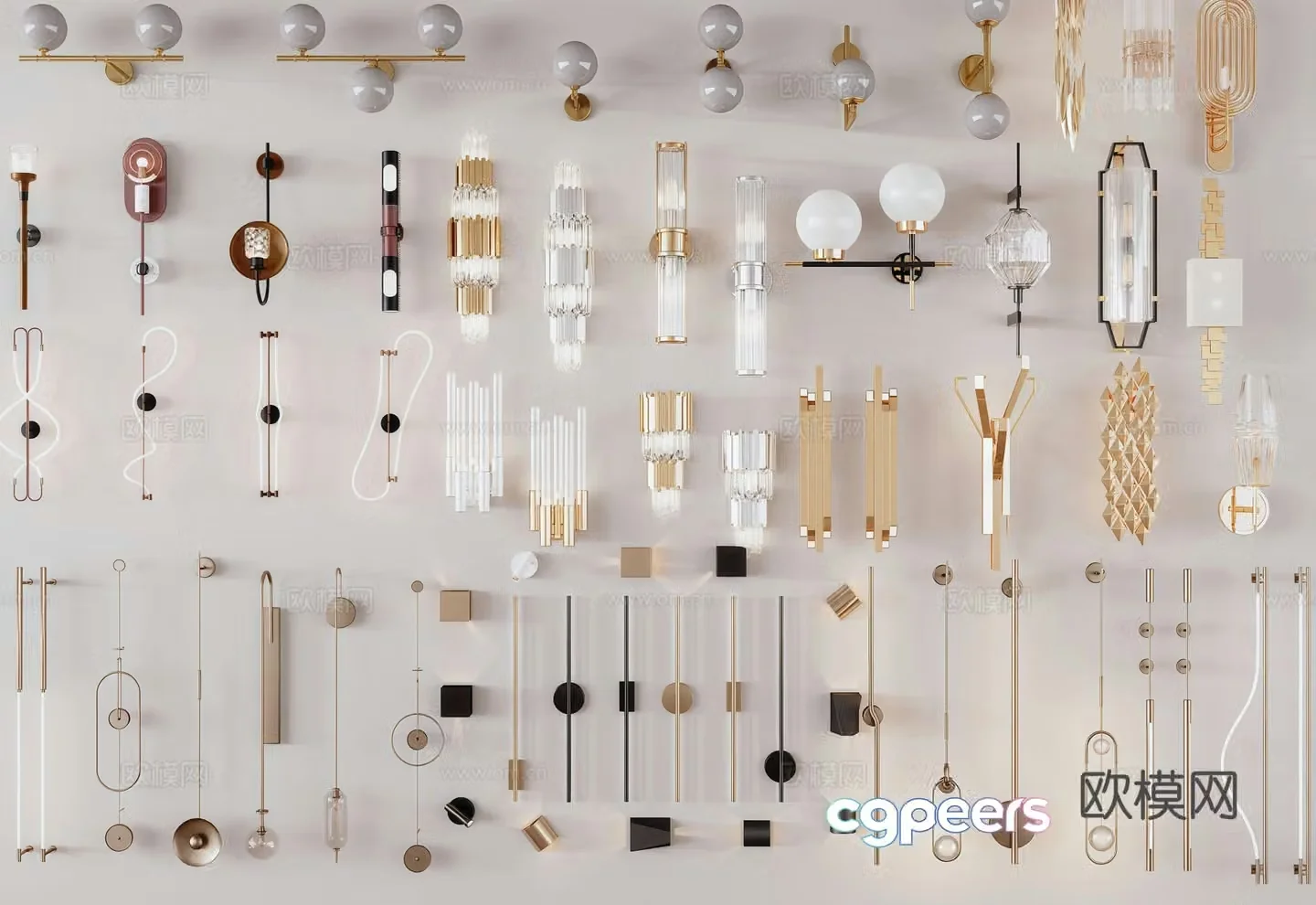 Modern wall lamp Long wall lamp Decorative wall lamp 3d model