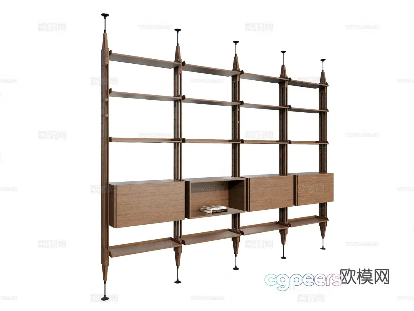 Wasabi Middle Ancient Decoration Shelf Bookshelf Display Shelf Jewelry Shelf 3D Model