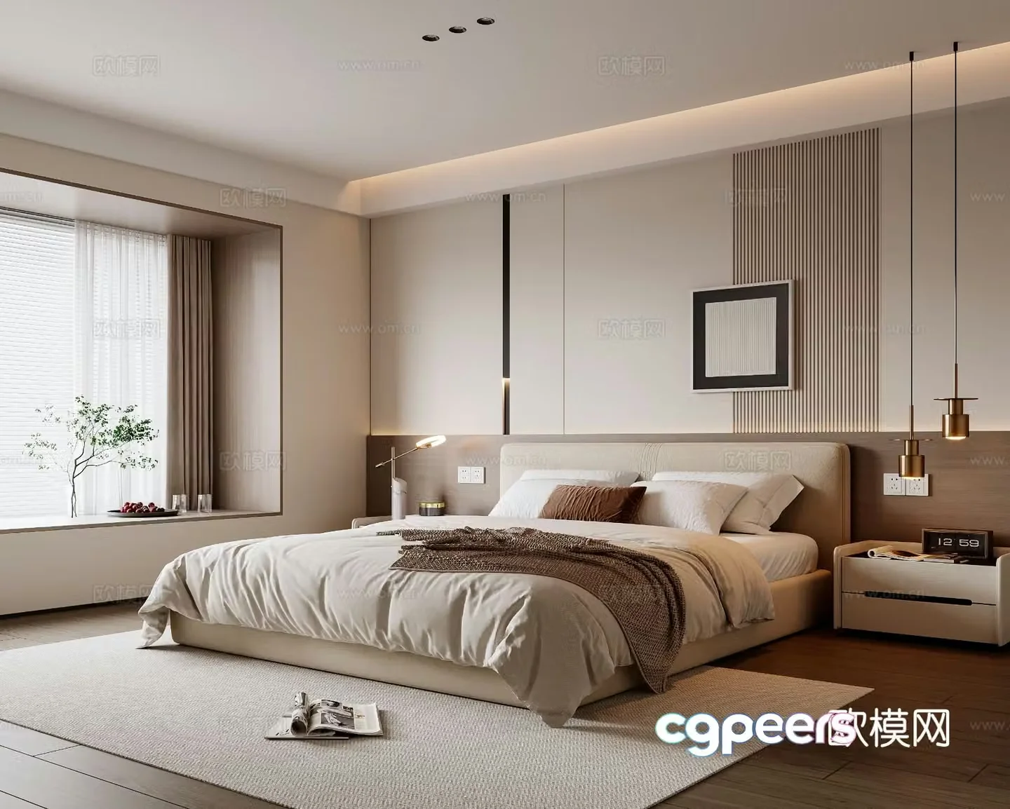 Modern bedroom 3d model