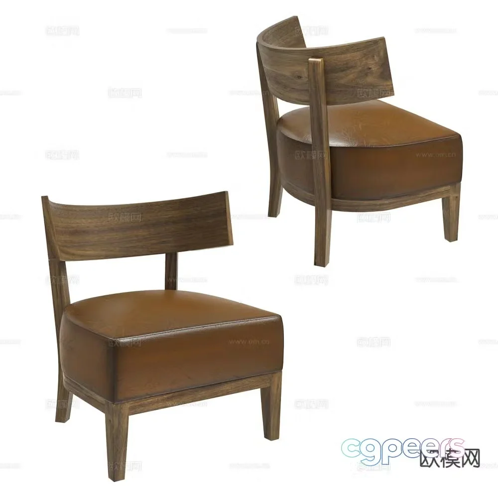 Pacini & Cappellini wabi-sabi chair leisure chair 3d model