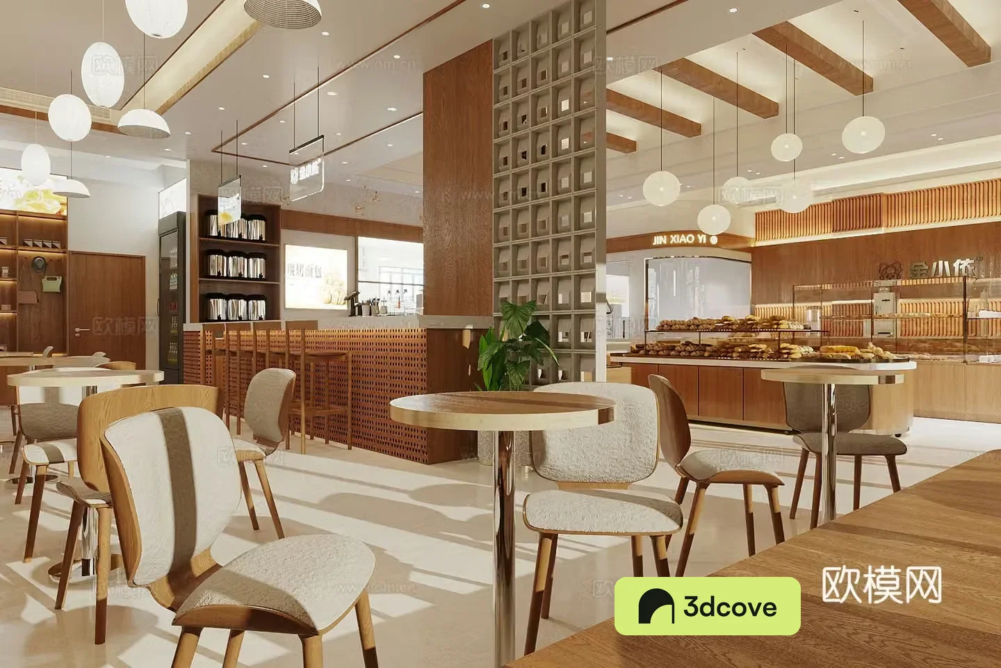 Log-Wind Cake Dessert Shop Bakery Coffee Shop Milk Tea Shop Cake Display Cabinet Cake