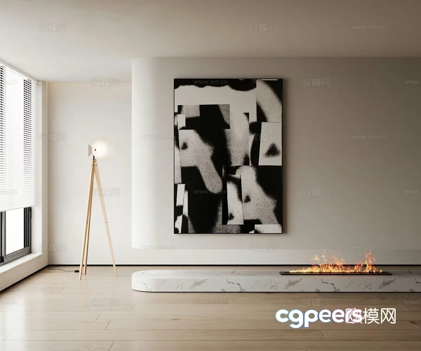 Modern decorative painting 3d model