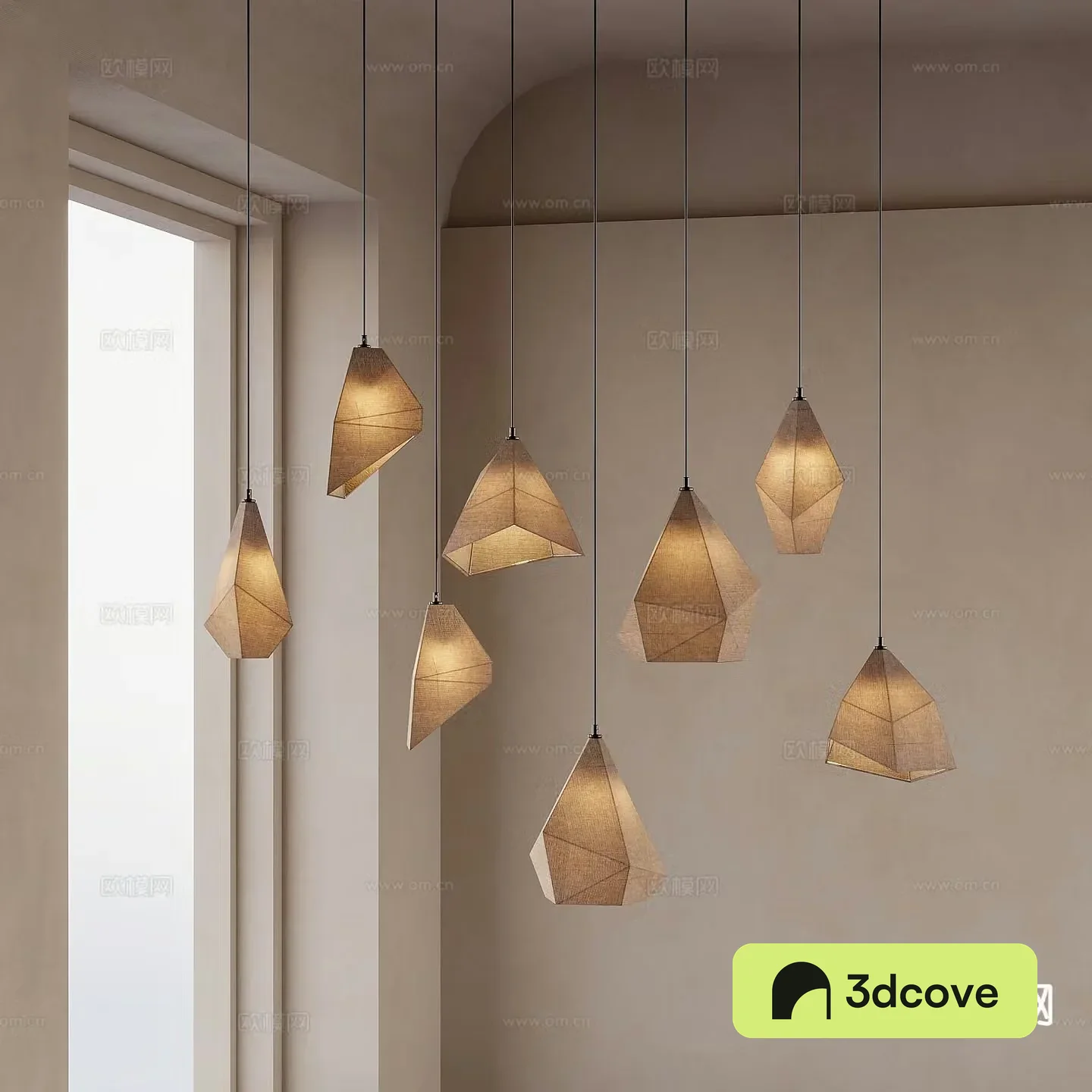 Wabi-sabi chandelier bedside small chandelier