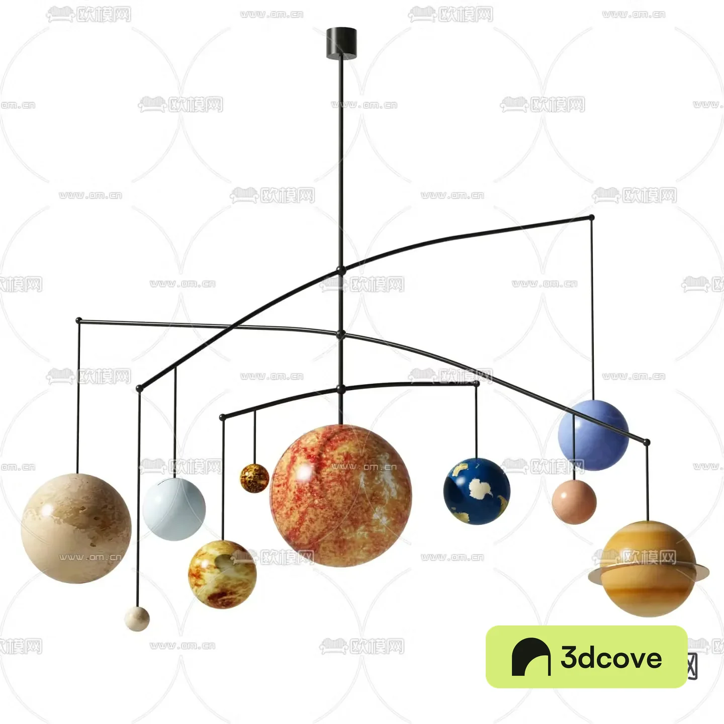 Modern planet children’s pendant