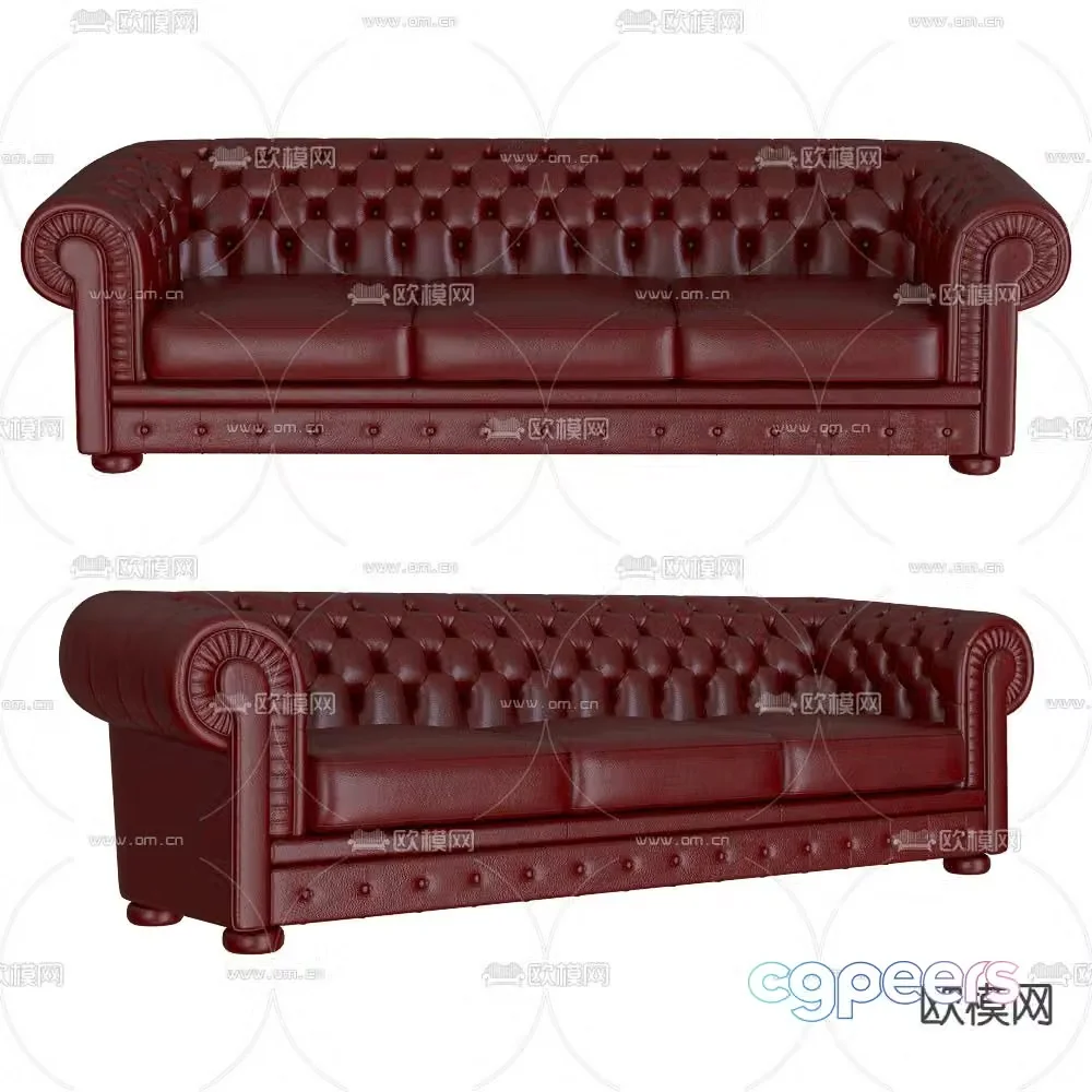 Doimo Salotti multi-seat sofa three-seat sofa 3d model