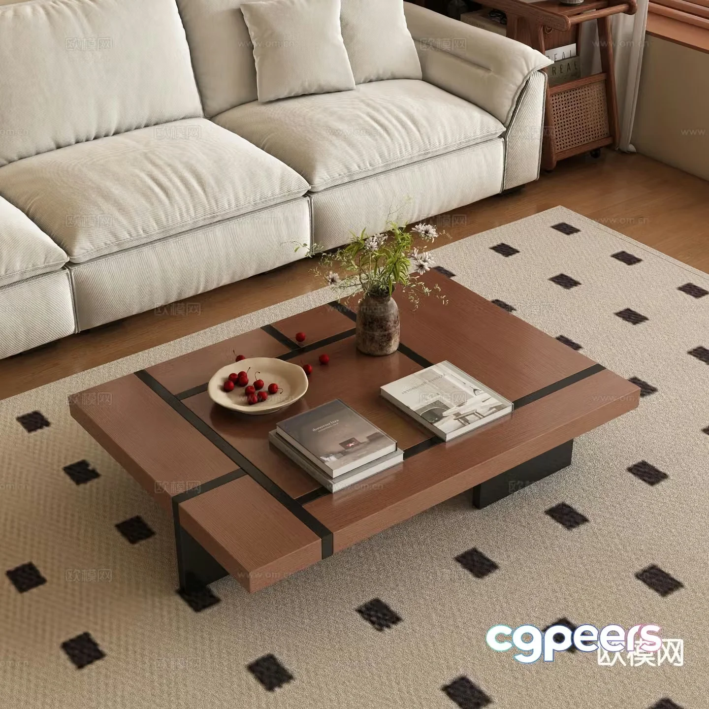 Medieval style coffee table 3D model