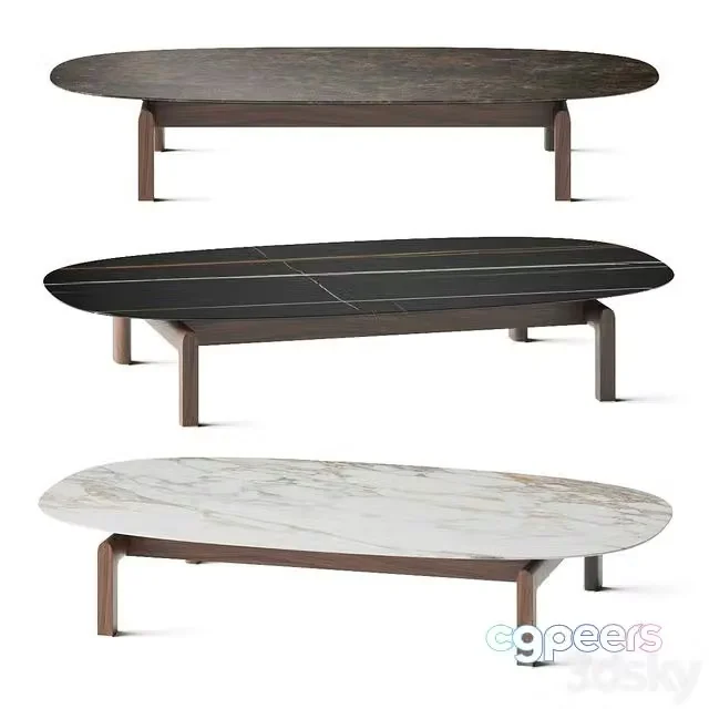 3ds Max Free – Porada Quay Ovale Coffee Tables