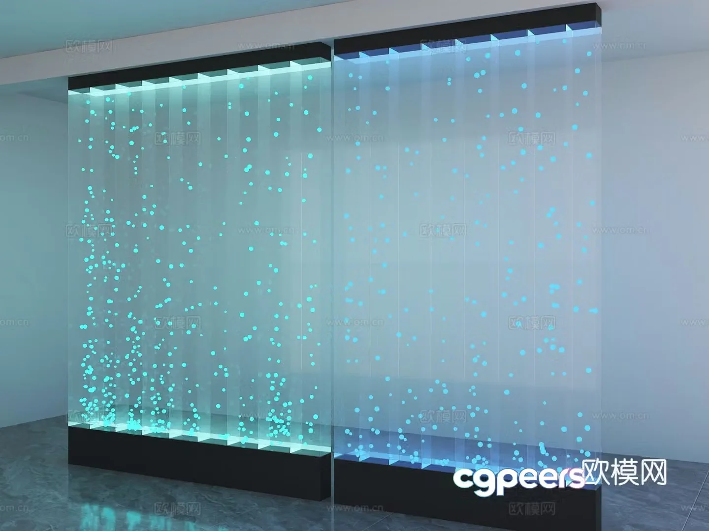 Water dance bubbles Water curtain wall partition Bubble wall Water dance screen Water dance partition Bubble bubbles 3d model