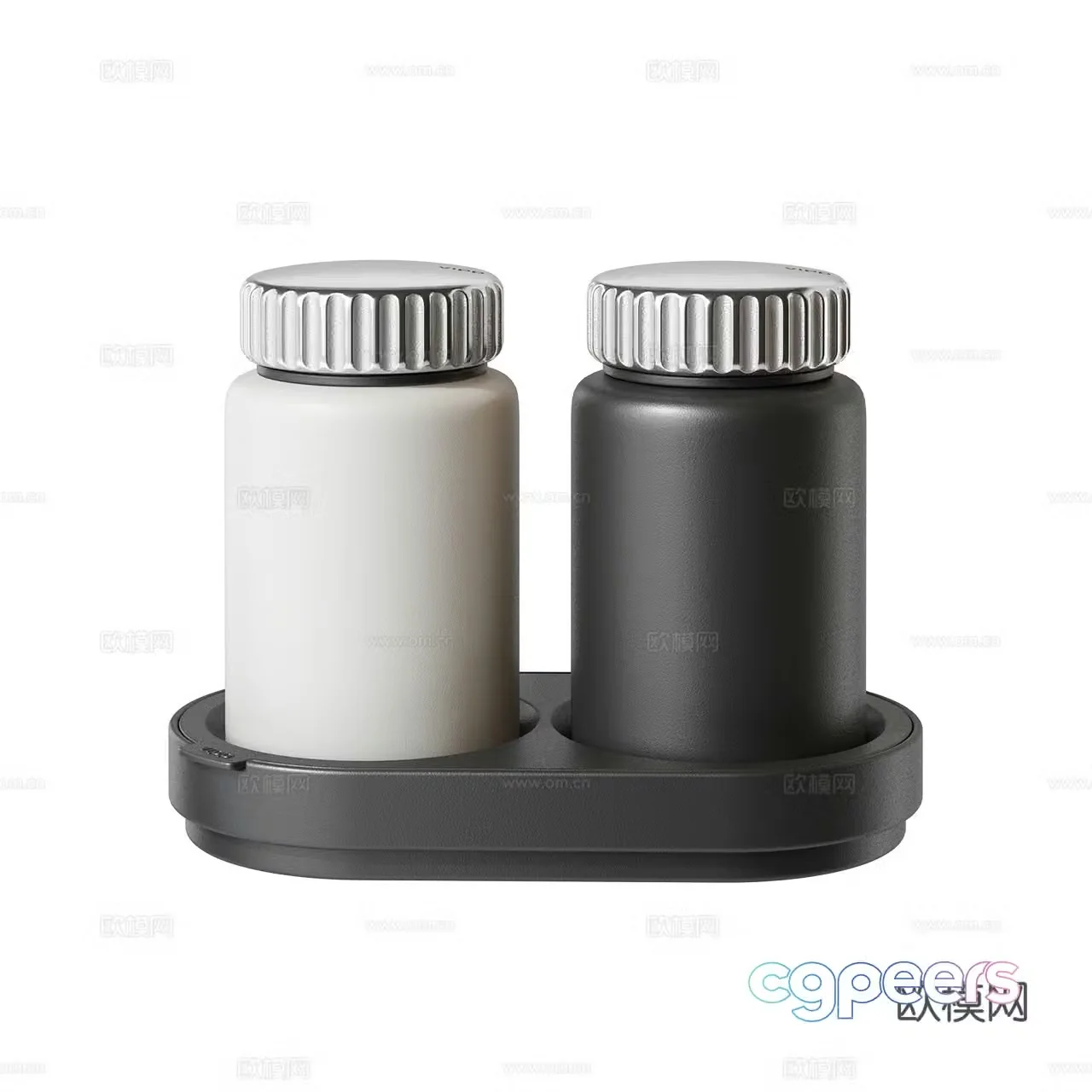 Vipp Salt and Pepper Mill Set Seasoning Bottle Kitchen Ornaments Kitchen Ornaments Decoration 3d Model