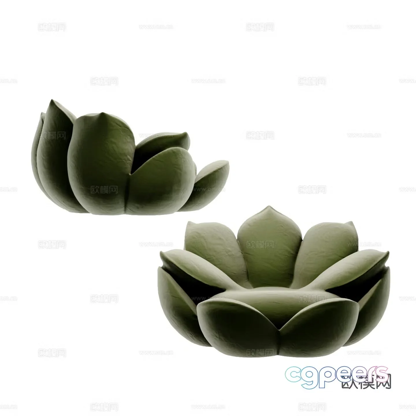 Lotus sofa beanbag sofa 3d model