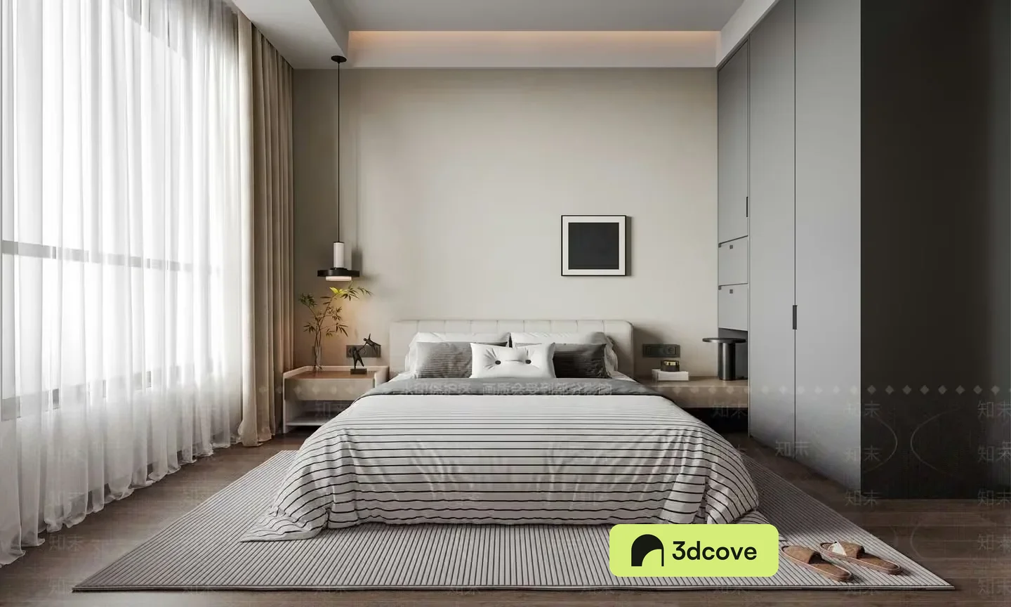 Modern Bed And Nightstands