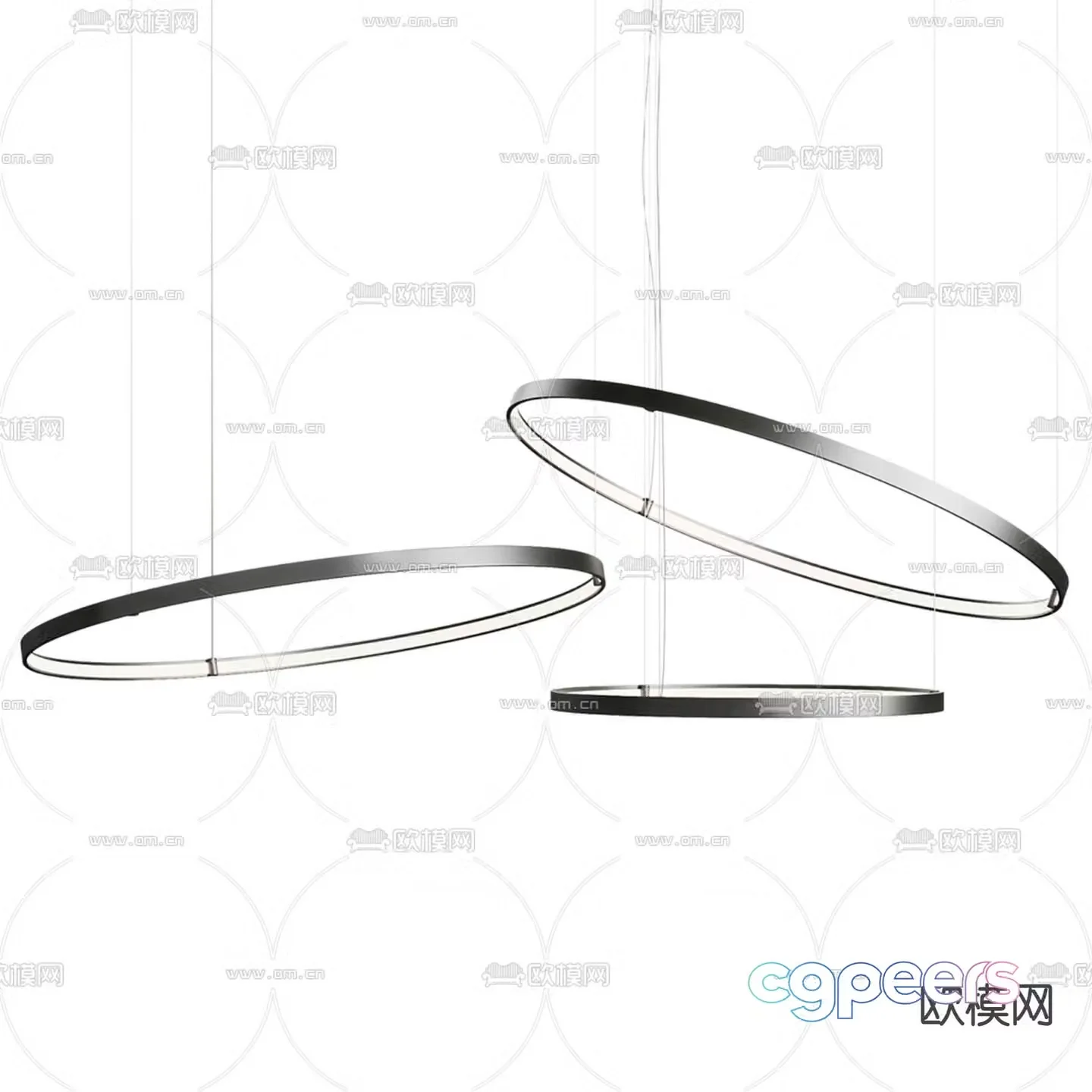 Ring Chandelier Hall Chandelier 3D Model