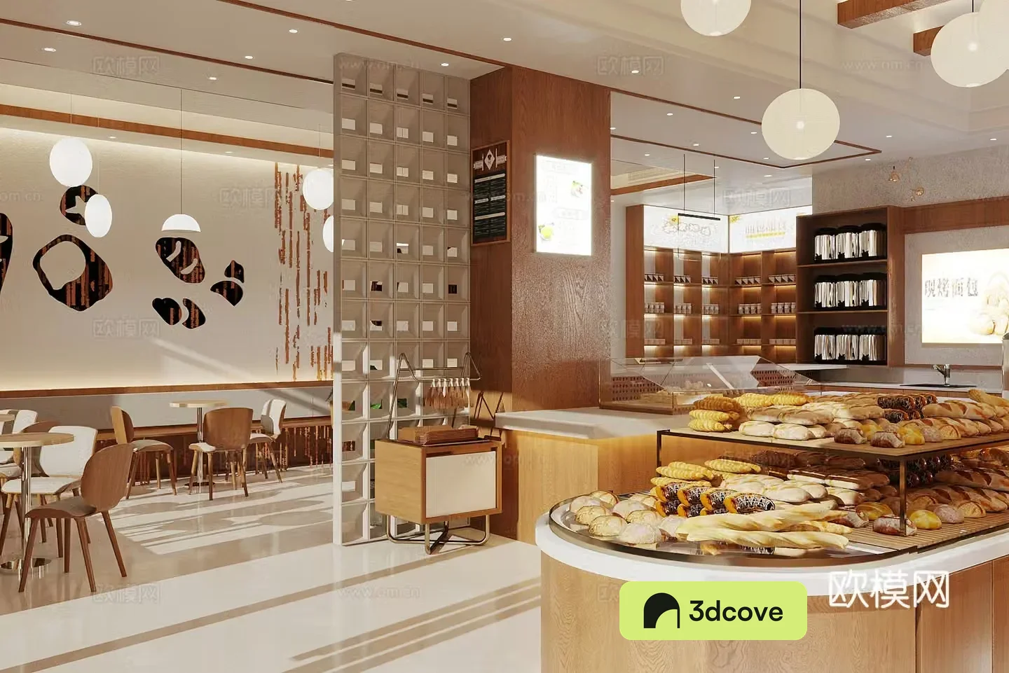 Log-Wind Cake Dessert Shop Bakery Coffee Shop Milk Tea Shop Cake Showcase Cake Show