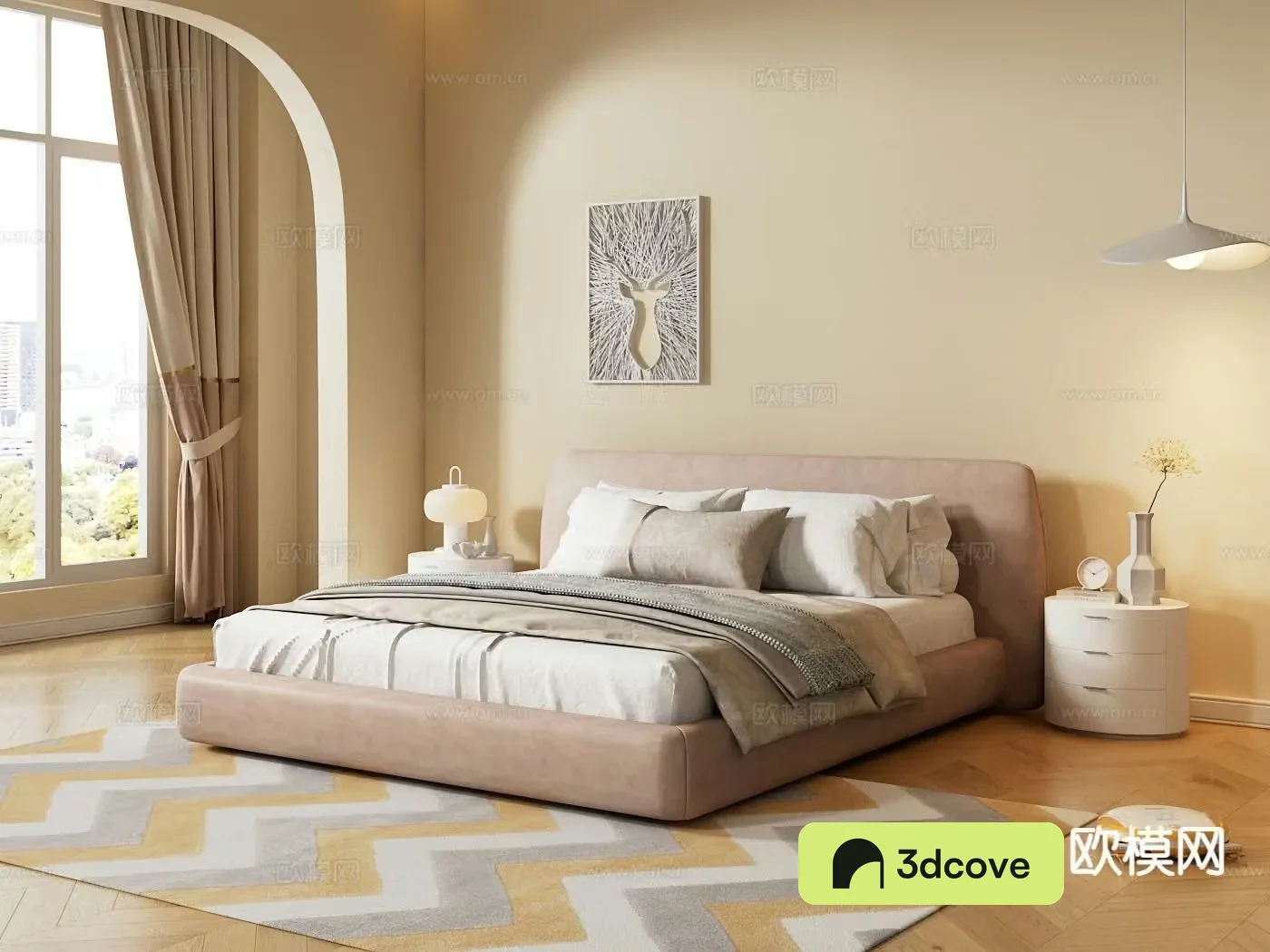 Modern double bed