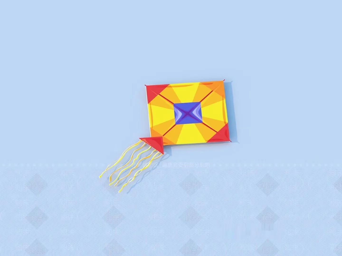 A Colorful Kite 3D Model – 22388 – VRAY Render